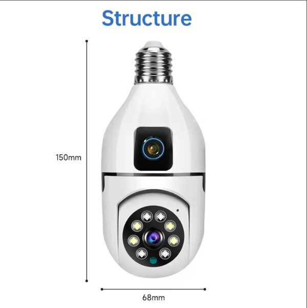 Dual lens CCTV Bulb Camera