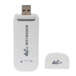 Unlocked U96 4G LTE USB Dongle White Cap Removed Front View