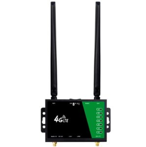 4G LTE Wireless Industrial Router Front View with SMA Antennas