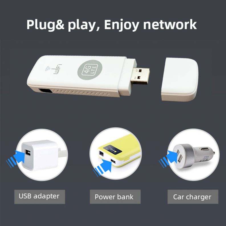 Portable DNXT U6-EW 4G LTE USB WiFi Dongle - Unlocked SIM Card Travel Hotspot Router - Image 3
