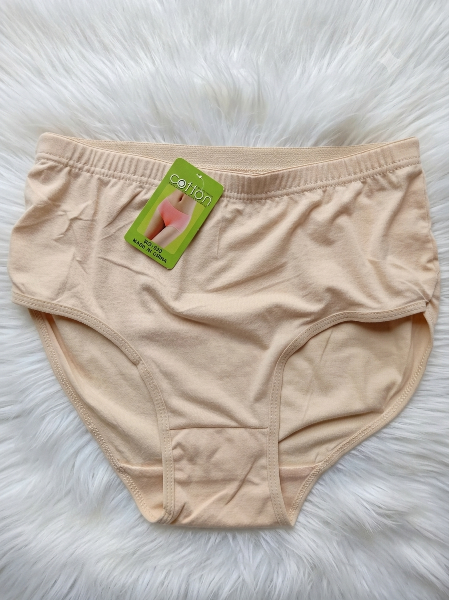 Pure Soft Cotton Daily Wear Panty - Beige / Skin - Image 3