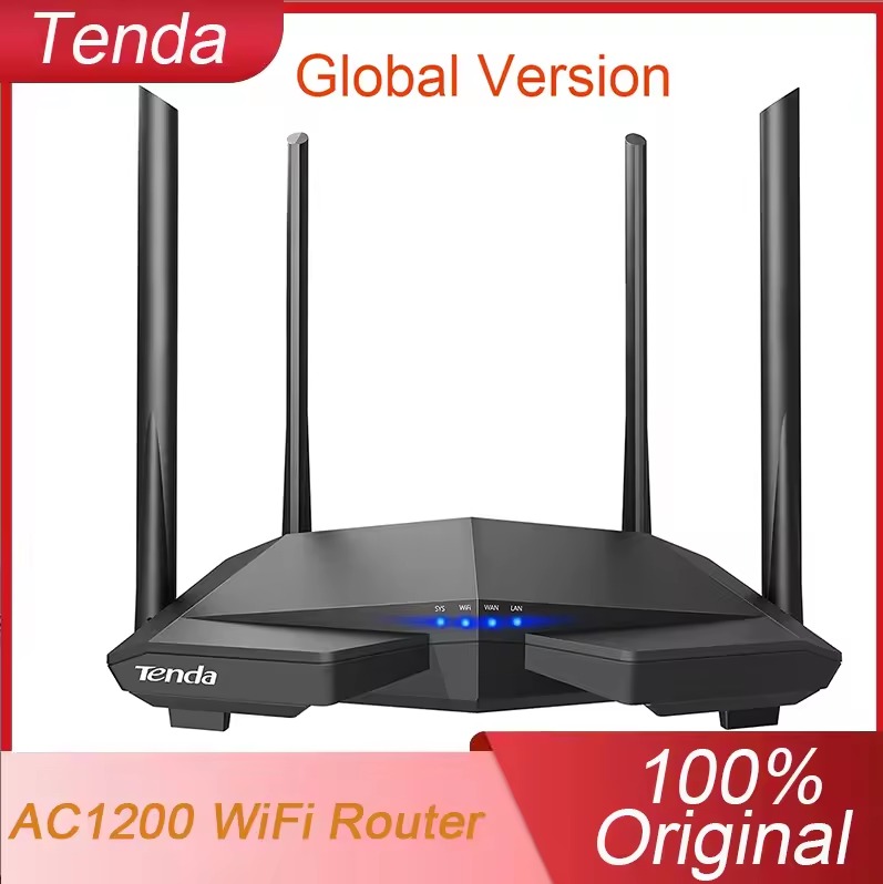 Tenda AC6 AC1200 Smart Dual-Band WiFi Router with 4 high-gain 6dBi antennas