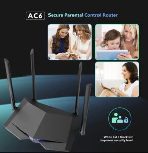 Tenda AC6 AC1200 Secure Parental Control WiFi Router