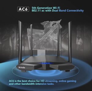 Tenda AC6 AC1200 5th Gen Dual Band Smart WiFi Router