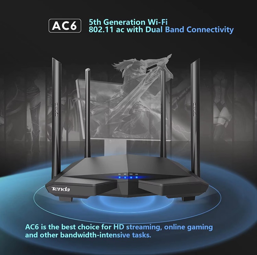 Tenda AC6 AC1200 Smart Dual-Band WiFi Router | Global Version - Image 5