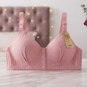 Dusty RoseFront Button Bra for Women - Best #1 Comfort Bra | Top Global Mart