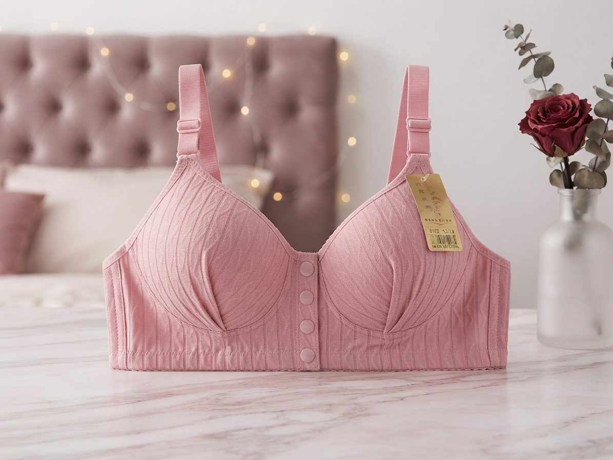 Dusty RoseFront Button Bra for Women - Best #1 Comfort Bra | Top Global Mart
