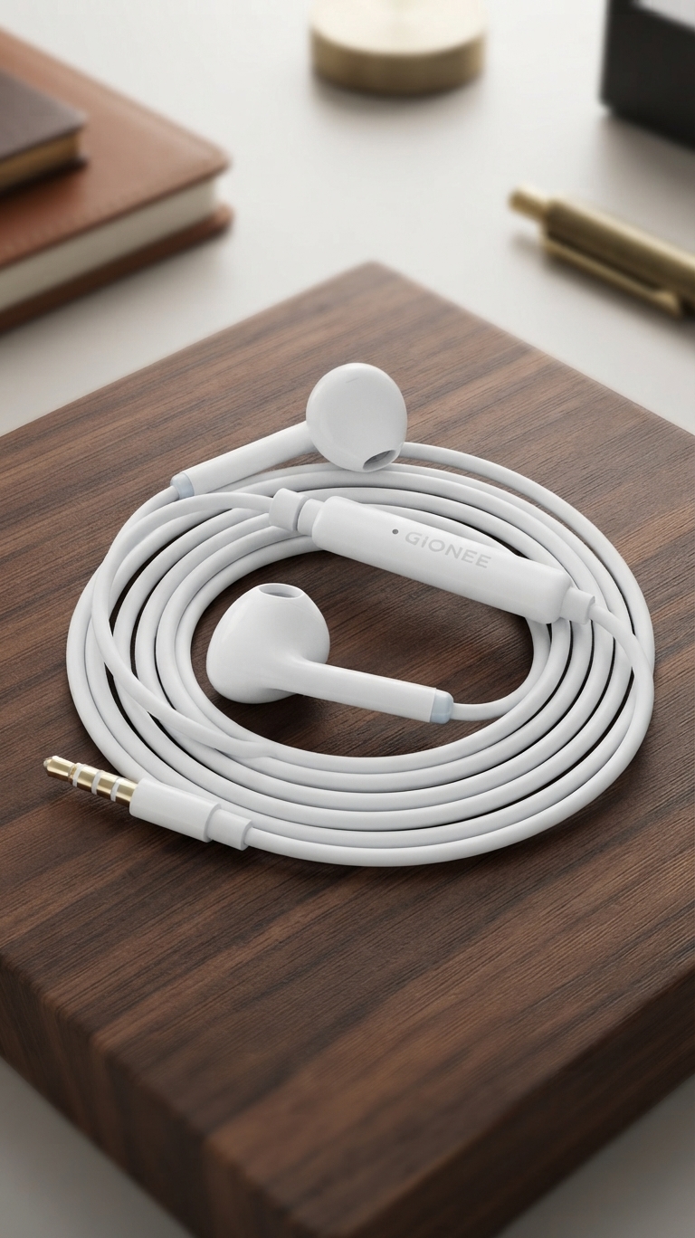 Gionee Original Wired Earphones – In-Ear Headphones with Mic (3.5mm Jack)