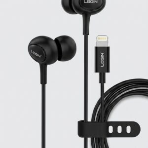 Login LT-H9 Original Sound Earphones – Lightning Connector Deep Bass Earphones for iPhone