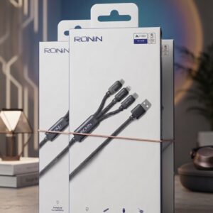Ronin 3-in-1 Braided Charging Cable – Micro USB, Lightning & Type-C Multi Charger Cable