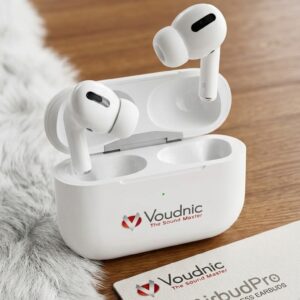 Voudnic AirbudPro – True Wireless Bluetooth 5.2 Earbuds with Wireless Charging Case